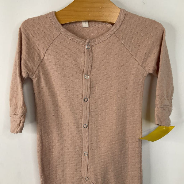 Size 3-6m: Quincy Mae Brown Long Sleeve 1pc PJs