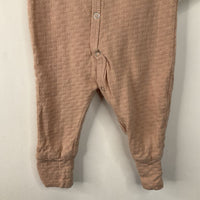 Size 3-6m: Quincy Mae Brown Long Sleeve 1pc PJs