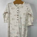 Size 3-6m: Quincy Mae Creme/Brown Tree 1pc PJs w/Hat