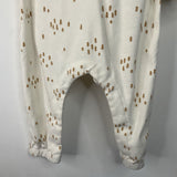 Size 3-6m: Quincy Mae Creme/Brown Tree 1pc PJs w/Hat