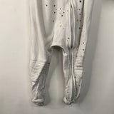 Size 6-9m: Goumi White/Grey/Gold Space 1pc PJs