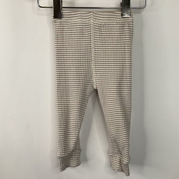 Size 3-6m: Quincy Mae Brown/White Striped Pants