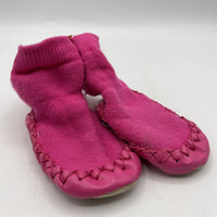Size 1-2: Hanna Andersson Pink Baby Sock Slippers