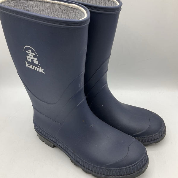 Size 4Y: Kamik Navy Rain Boots