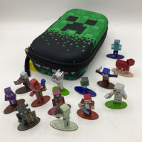 Minecraft Metal 13pc Character Figures In Case