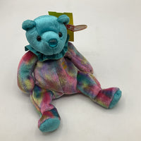 Ty Beanie Baby "December" 2001 Colorful Bear Plush