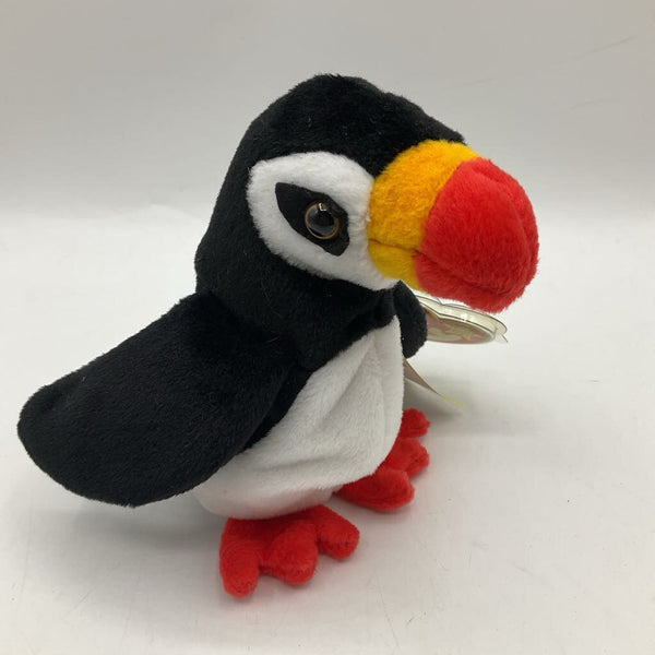 Ty Beanie Baby "Puffer" 1997 Black/Multicolored Puffin Plush