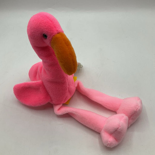 Ty Beanie Baby "Pinky" 1995 Pink Flamingo Plush