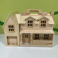 Melissa & Doug Wooden Fold And Go Doll House w/ Assorted Accesories