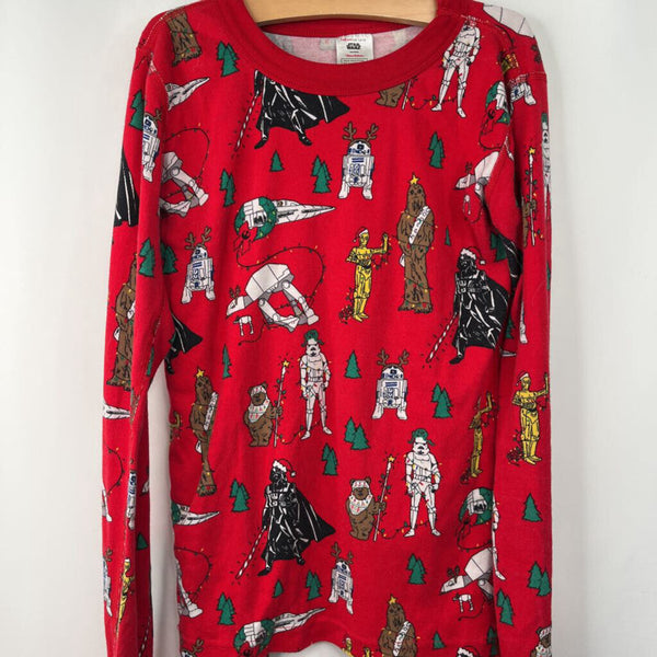 Size 14-16 (160): Hanna Andersson Red Holiday Star Wars 2pc PJs