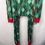 Size 14 (160): Hanna Andersson Green/Red Scales 2pc PJs