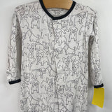 Size 0-3m: Magnetic Me White/Black Dog Print 1pc Footy PJs