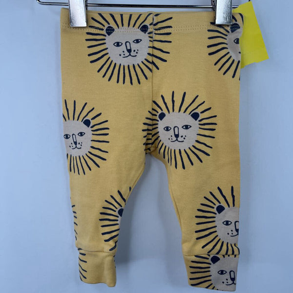 Size 0-3m: Tea Yellow Lion Print Leggings