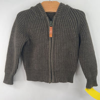 Size 3-6m: Goumi Green Knitted Zip-Up Hoodie