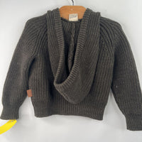 Size 3-6m: Goumi Green Knitted Zip-Up Hoodie