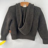 Size 3-6m: Goumi Green Knitted Zip-Up Hoodie