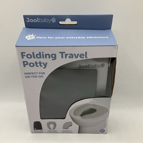 Jool Baby Grey Foldable Travel Potty Seat W/Drawstring Bag