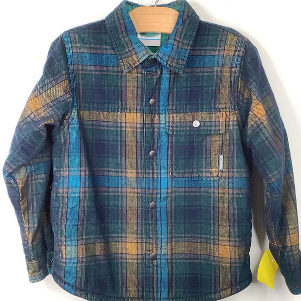 Size 6-7: Columbia Green/Multicolored Fleece Lined Jacket