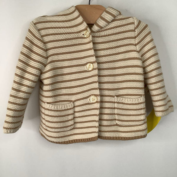 Size 3-6m: Gap Tan/Brown Knit Hoodie W/ Ears