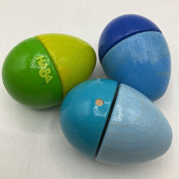 Haba Wooden 3pc Rattle Eggs