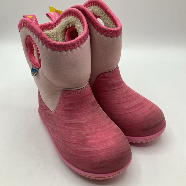 Size 9: Jan & Jul Pink Heathered Insulated Rain Boots