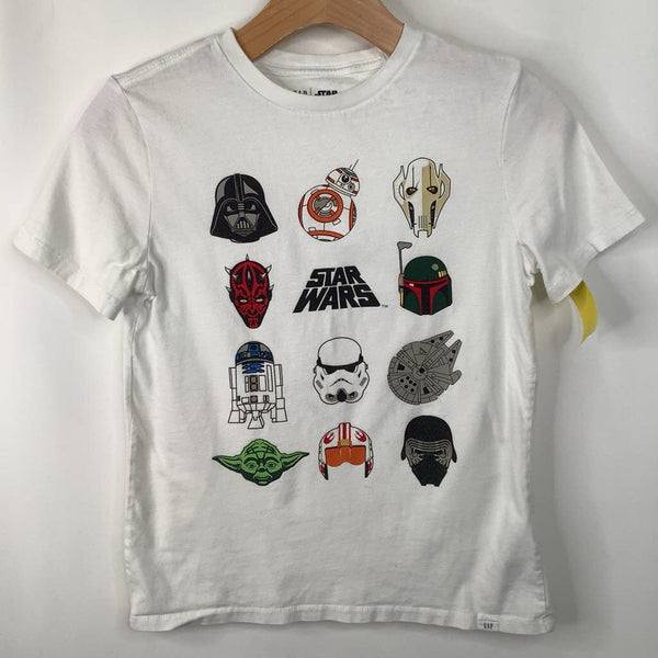 Size 10: Gap White Star Wars Print T-Shirt