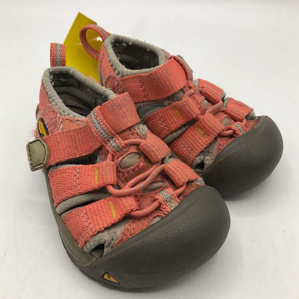 Size 4: Keen Orange Velcro Strap Sandals