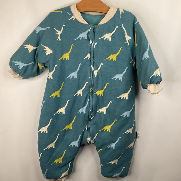 Size L: Housbay Blue/Yellow & White Dinosaurs Sleep Suit