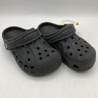 Size 10: Crocs Black Adjustable Strap Shoes