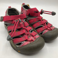 Size 12: Keen Grey/Pink Toggle/Velcro Strap Sandals