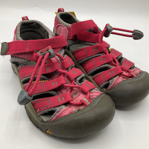 Size 12: Keen Grey/Pink Toggle/Velcro Strap Sandals