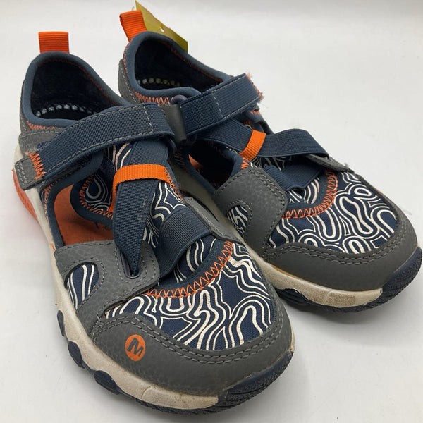 Size 12: Merrell Blue/Grey/Orange Velcro Strap Shoes