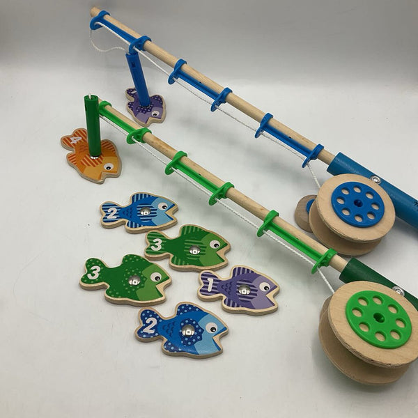 Melissa & Doug Wooden Magnetic Catch & Count Fishing Game