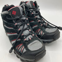 Size 12: Columbia Black/Grey/Red Toggle Strap Hiking Shoes