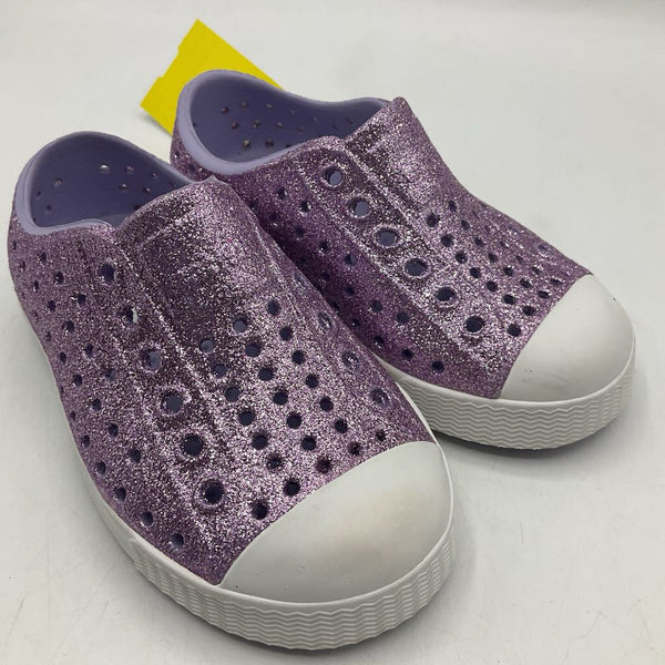 Size 6: Native Purple Sparkly Slip-On Shoes