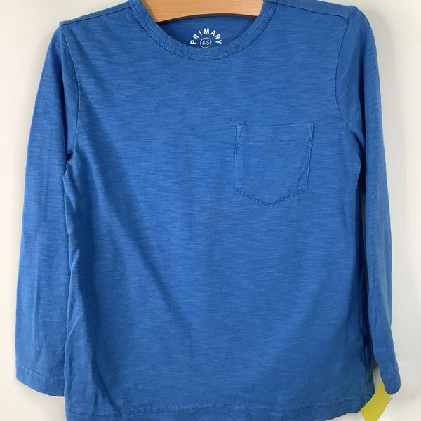 Size 4-5: Primary Blue Long Sleeve Shirt