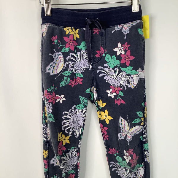 Size 5: Tea Blue/Colorful Floral Sweat Pants
