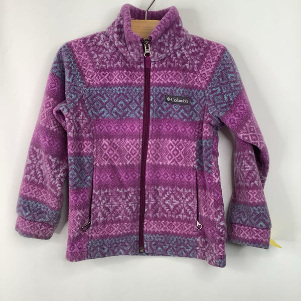 Size 4-5: Columbia Purple/Blue Fleece Coat