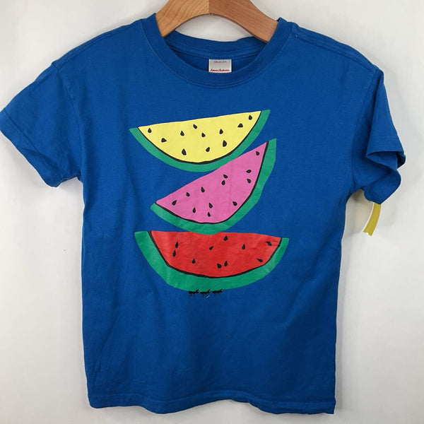 Size 8 (130): Hanna Andersson Blue Fruit Print T-Shirt