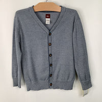Size 4-5: Tea Blue Striped Button-Up Cardigan