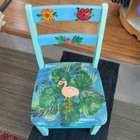 Wooden Painted Kids Table and Chair