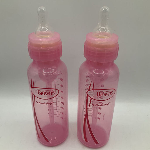 Dr Browns Pink Baby Bottles 2ct