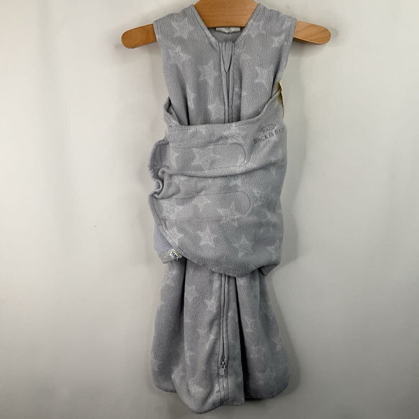 Size S: Halo Grey/ White Star Swaddle Sleepsack