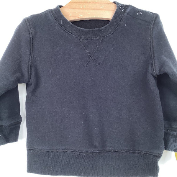 Size 6-12m: Primary Black Cozy Sweatshirt