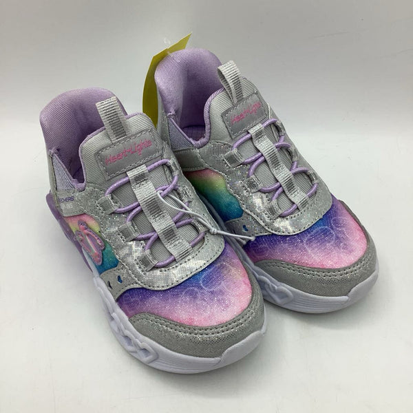 Size 7: Sketchers Purple Light Up Slip On Sneakers