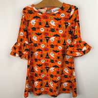 Size 2-3: Rare Editions Orange Halloween Long Sleeve Dress