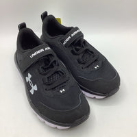 Size 1.5: Under Armour Black Velcro Strap Sneakers
