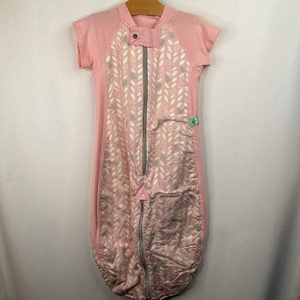 Size S/M: Ergo Pouch Pink/White Leaves Sleepsack