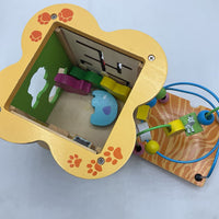 Wooden Flappable Activity Cube/Bead Maze