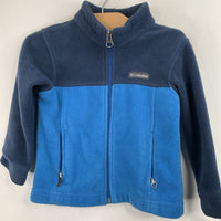 Size 3: Columbia Two Tone Blue Fleece Coat